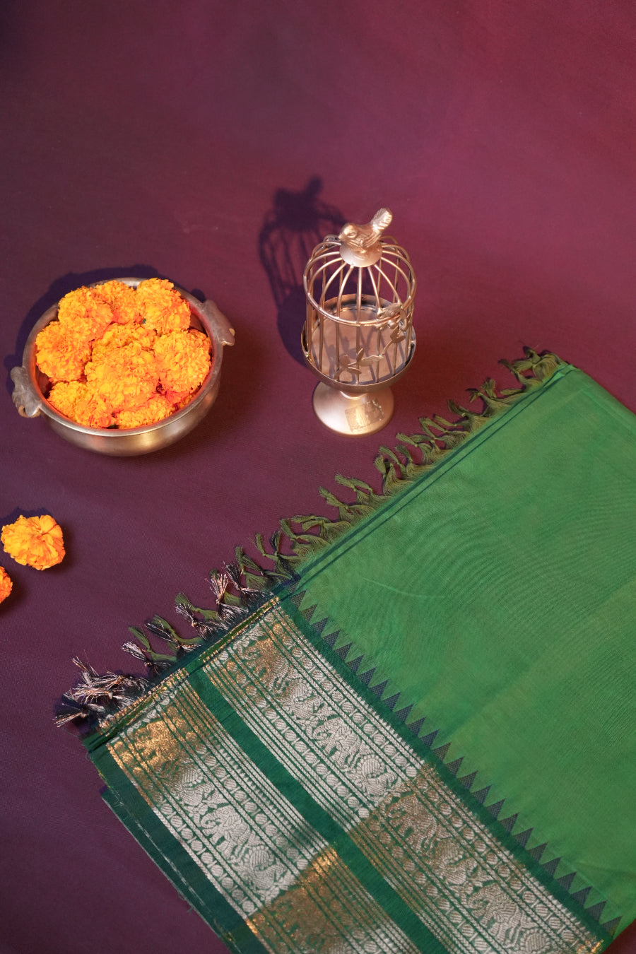 Raja Nilai CC 007 - Chettinad Cotton Saree