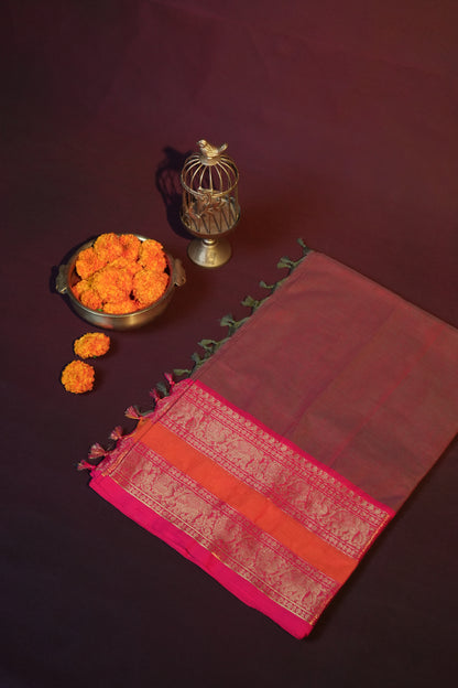 Raja Nilai CC 005 - Chettinad Cotton Saree