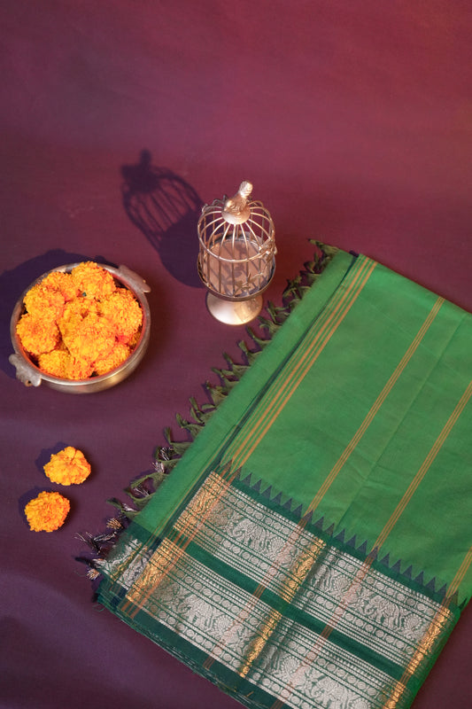 Raja Nilai CC 007 - Chettinad Cotton Saree