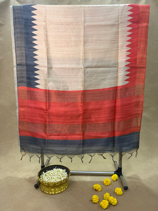 ST 012 - Semi Tussar Silk Saree