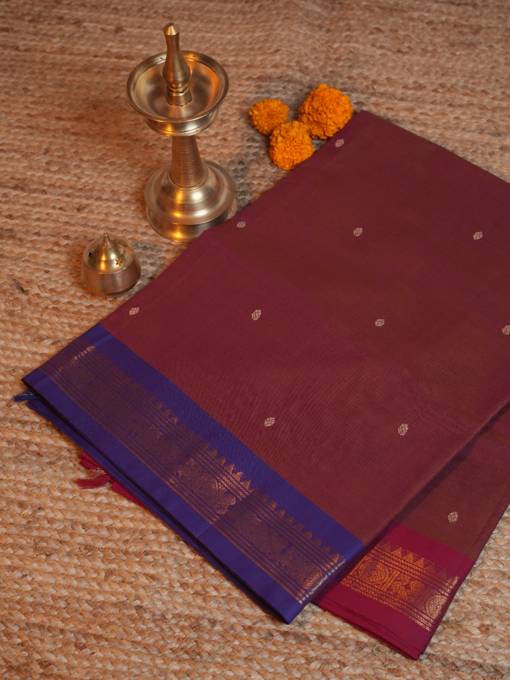 Raja Nilai CC 018 - Chettinad Cotton Saree