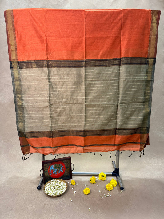 Chandrakala MCS 009 - Maheshwari Semi Cotton Saree