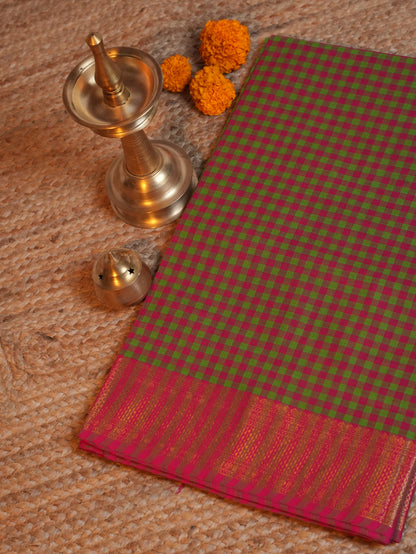 Raja Nilai CC 017 - Chettinad Cotton Saree