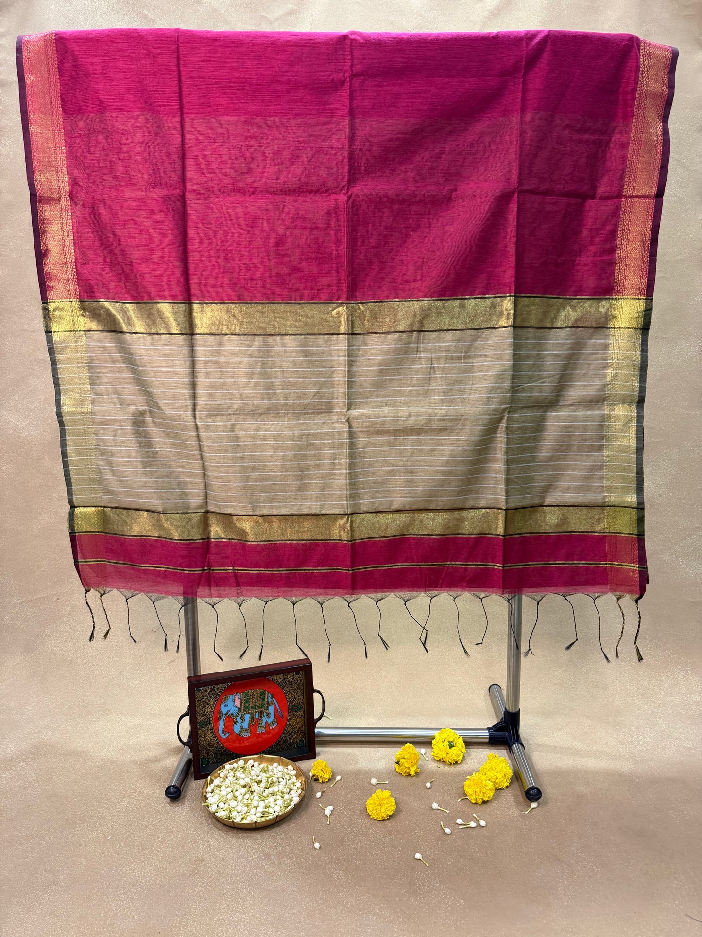 Chandrakala MCS 005 - Maheshwari Semi Cotton Saree