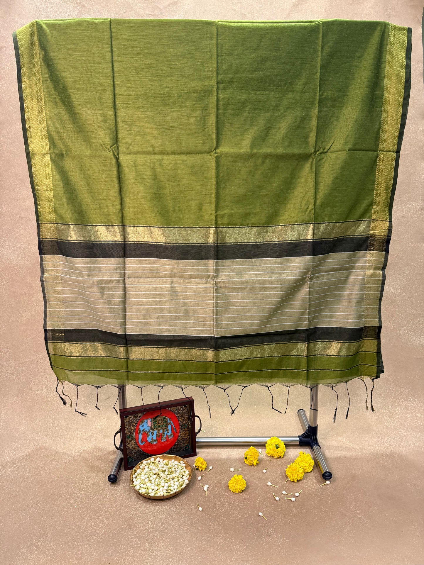 Chandrakala MCS 008 - Maheshwari Semi Cotton Saree