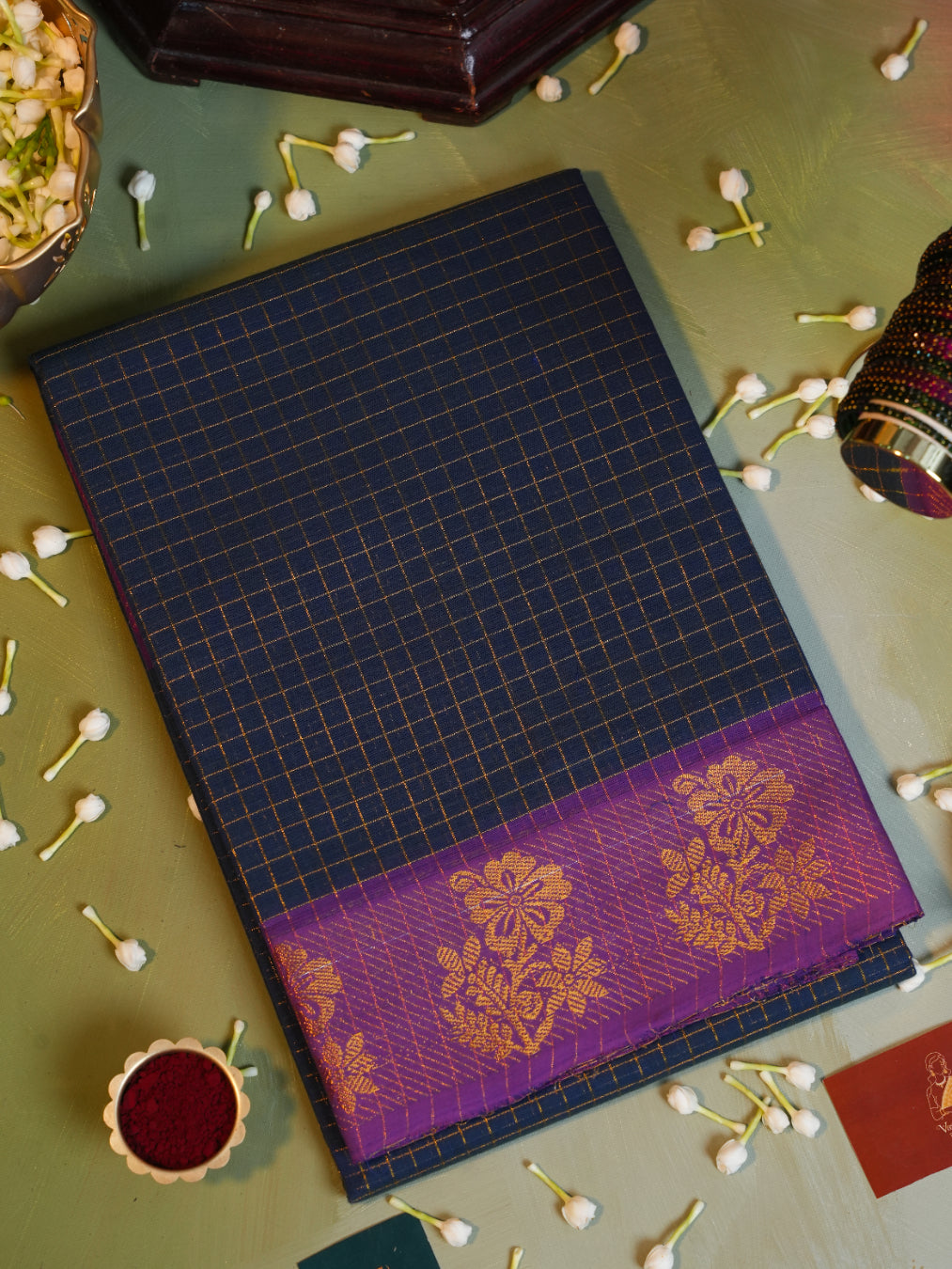 Vidumurai SCK 006 - Sungudi Cotton Kattam Saree