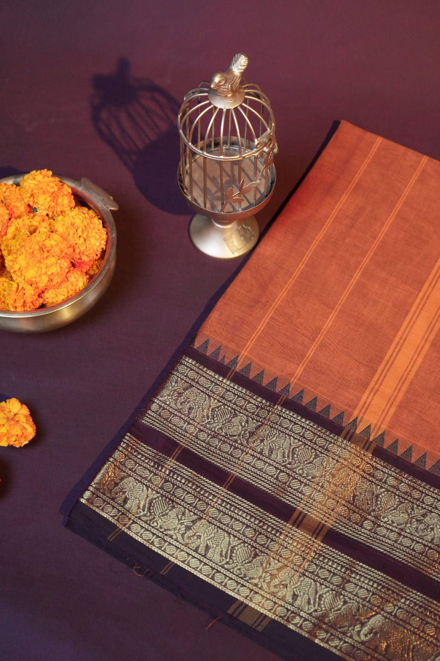 Raja Nilai CC 004 - Chettinad Cotton Saree