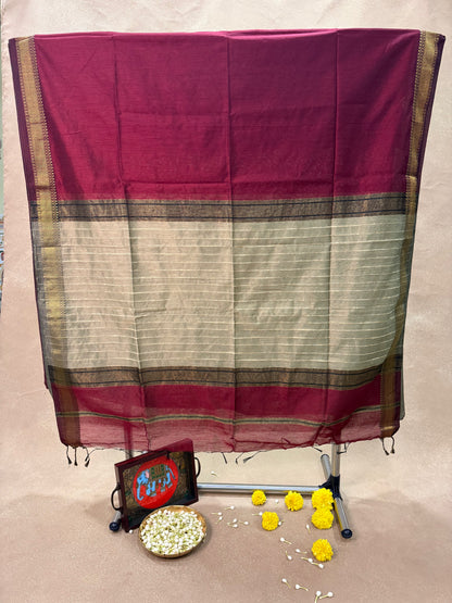 Chandrakala MCS 006 - Maheshwari Semi Cotton Saree