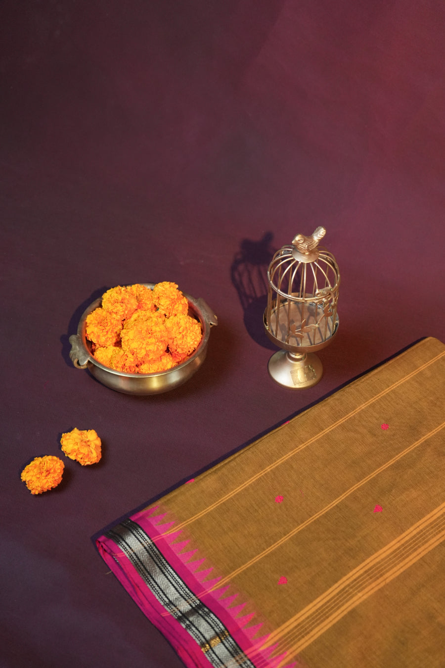 Raja Nilai CC 001 - Chettinad Cotton Saree