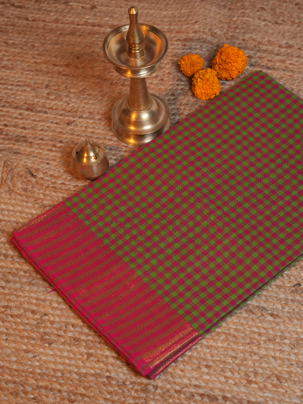 Raja Nilai CC 017 - Chettinad Cotton Saree