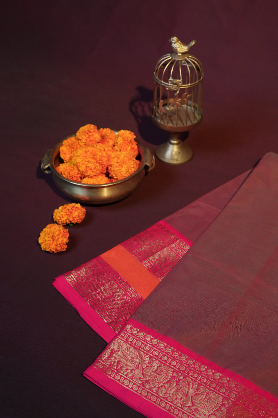 Raja Nilai CC 005 - Chettinad Cotton Saree