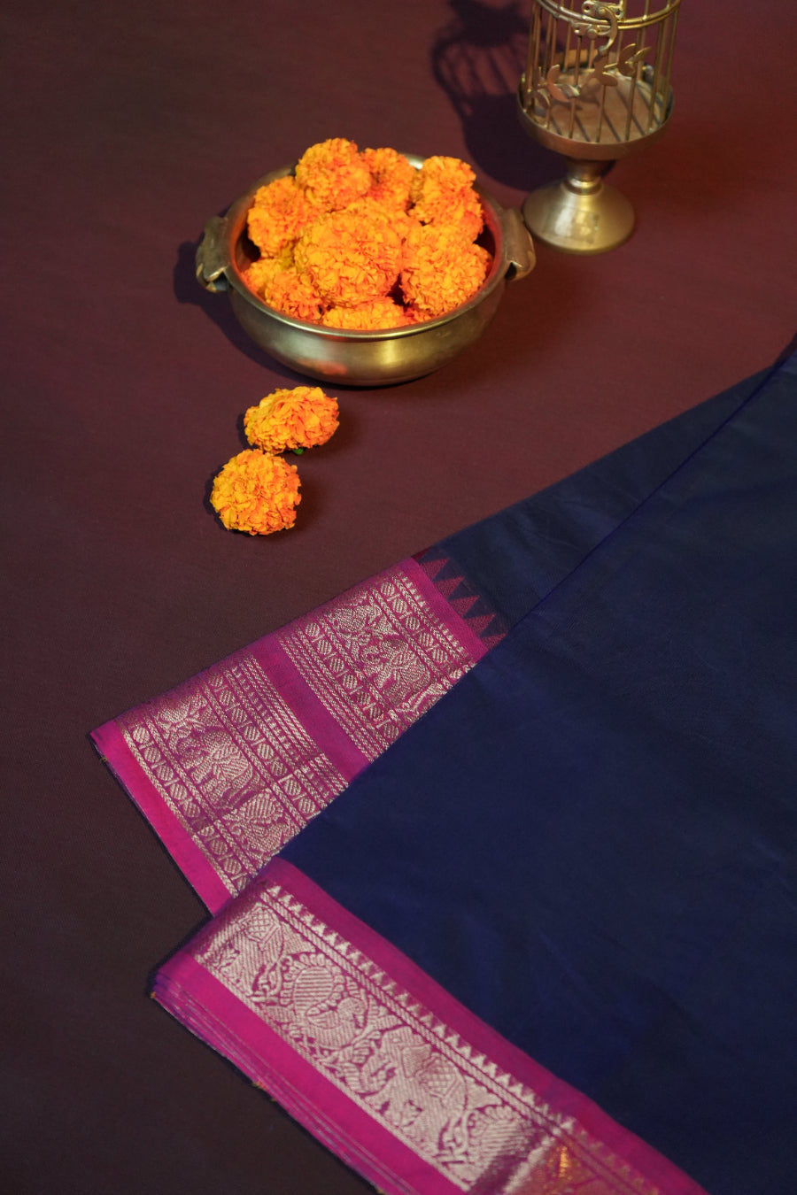 Raja Nilai CC 003 - Chettinad Cotton Saree