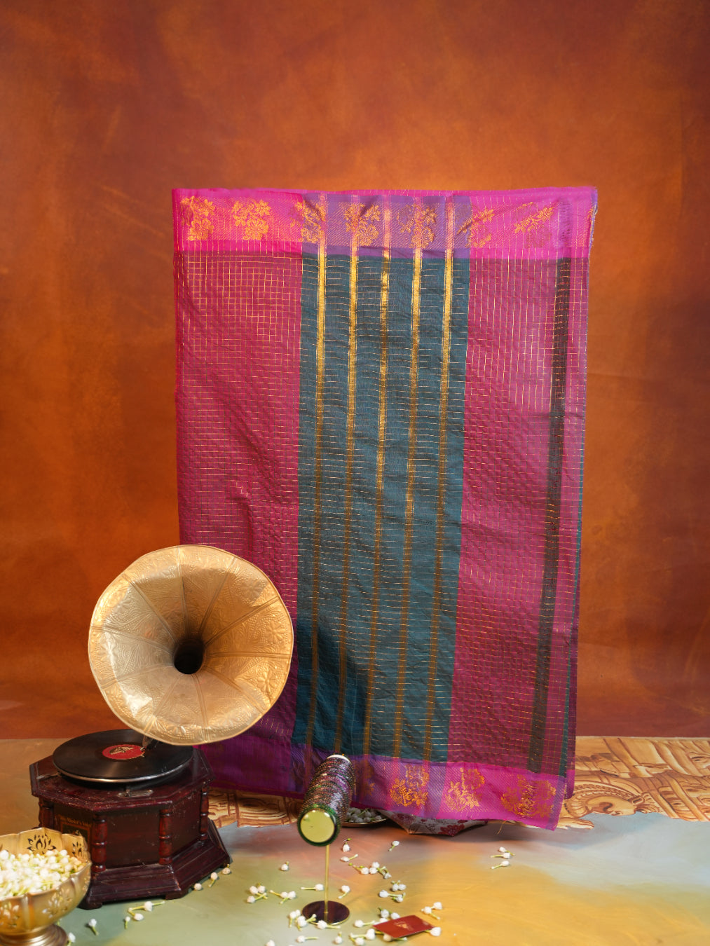 Vidumurai SCK 001 - Sungudi Cotton Kattam Saree