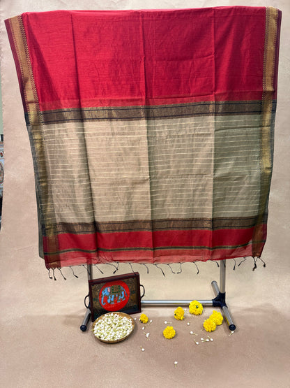 Chandrakala MCS 007 - Maheshwari Semi Cotton Saree