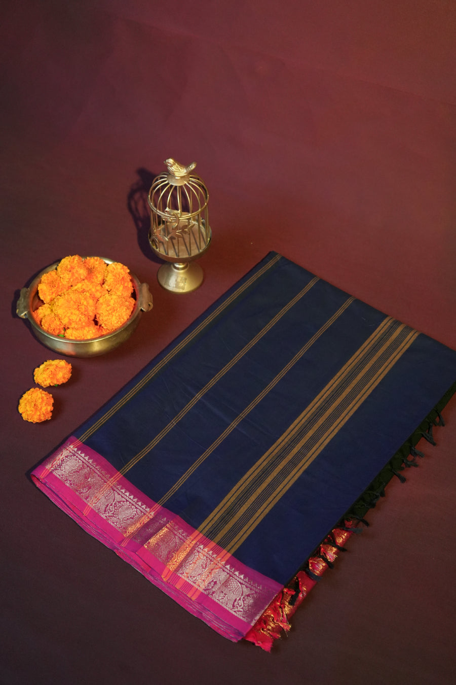 Raja Nilai CC 003 - Chettinad Cotton Saree